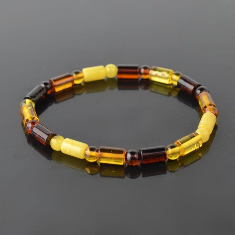 Mix amber bracelet barrels round beads - Image 5