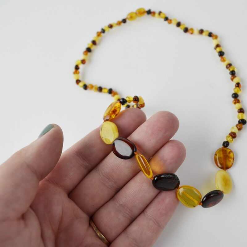 Amber necklace Mix polished - Image 6