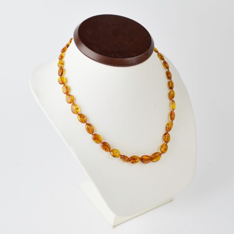 Baltic amber necklace cognac