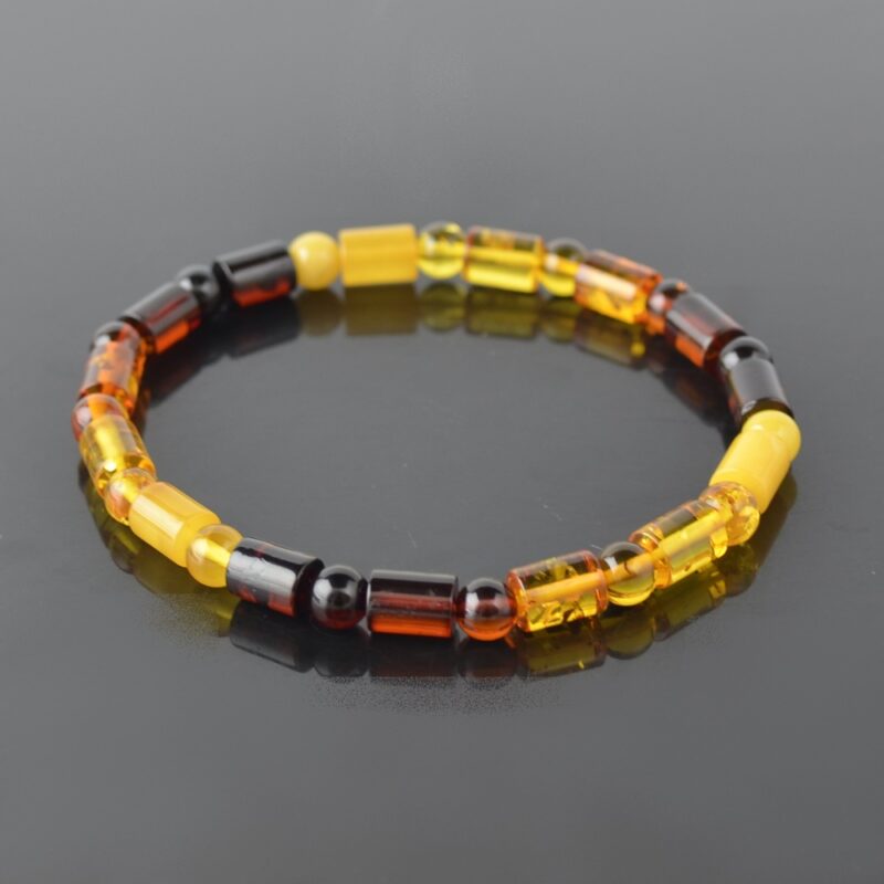 Round tube amber bracelet for Men - Image 5