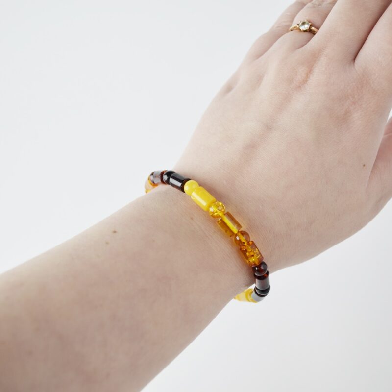 Round tube amber bracelet for Men - Image 3