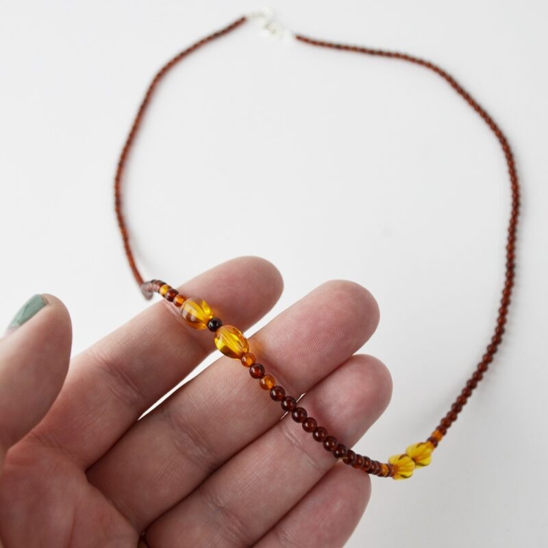 Baltic amber mix long necklace - Image 2