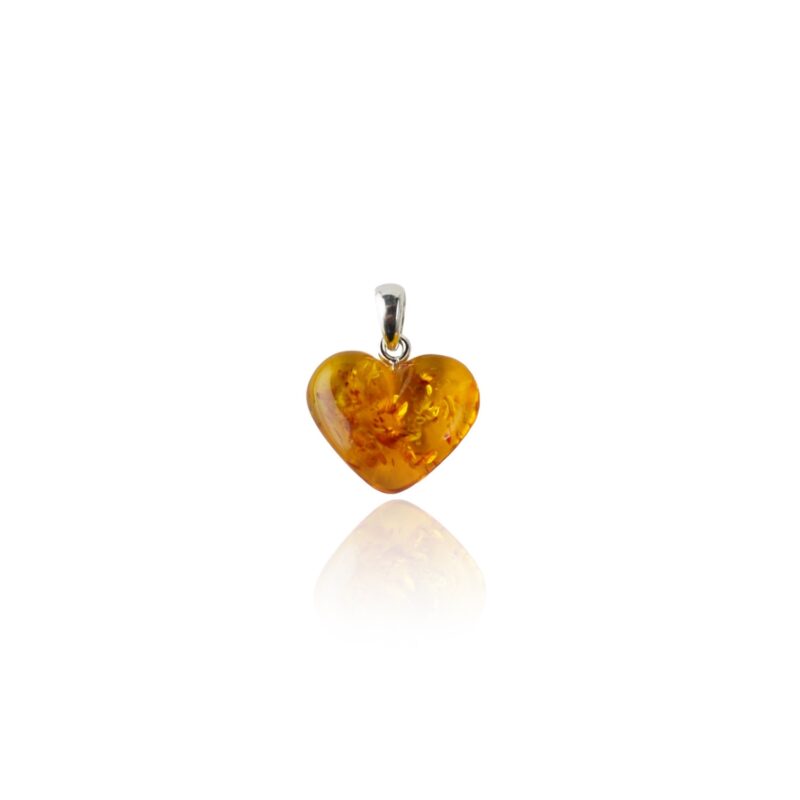 Baltic amber heart shape pendant