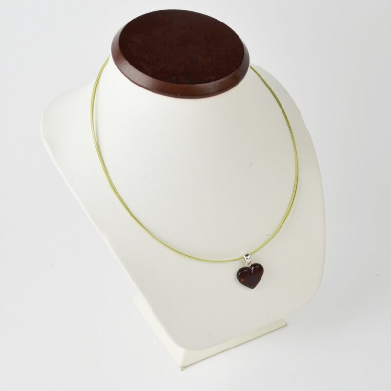 Cherry polished hearts pendant - Image 2