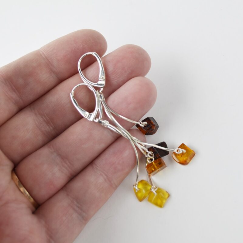 Baltic amber multicolor earrings - Image 2