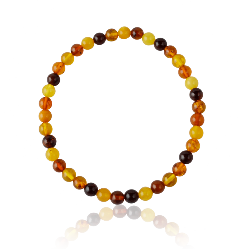 Round beads mix Amber bracelet - Image 3