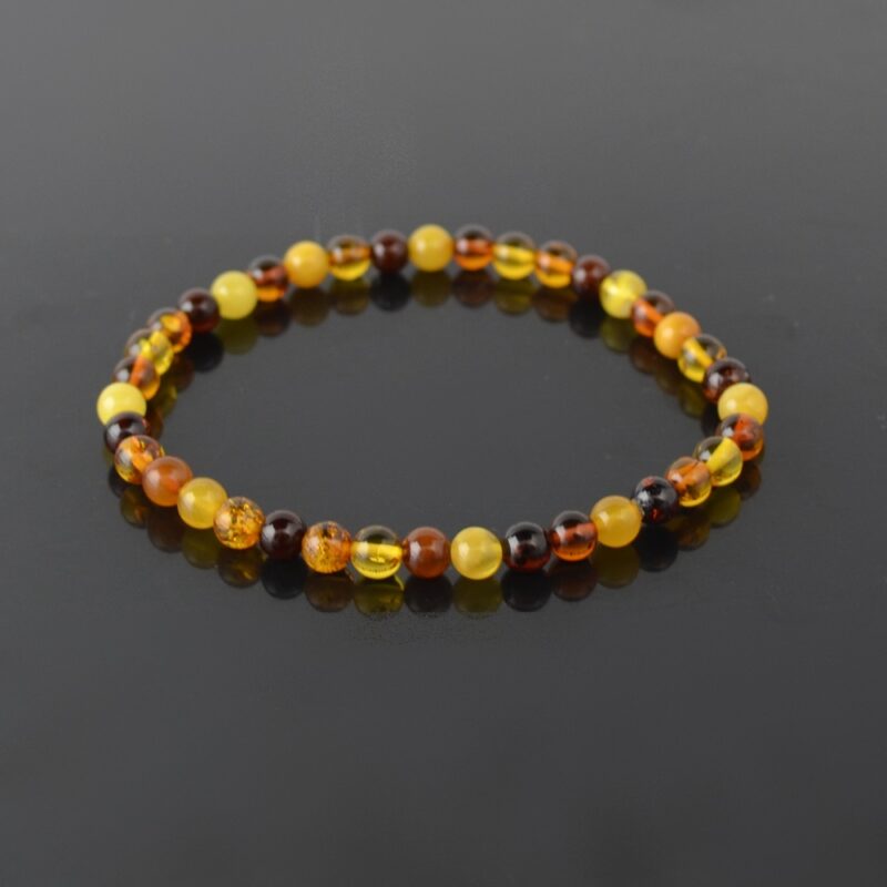 Round beads mix Amber bracelet - Image 6