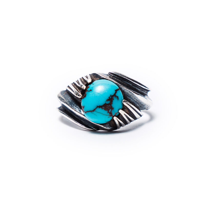 Blue Afghani turquoise Men's Ring