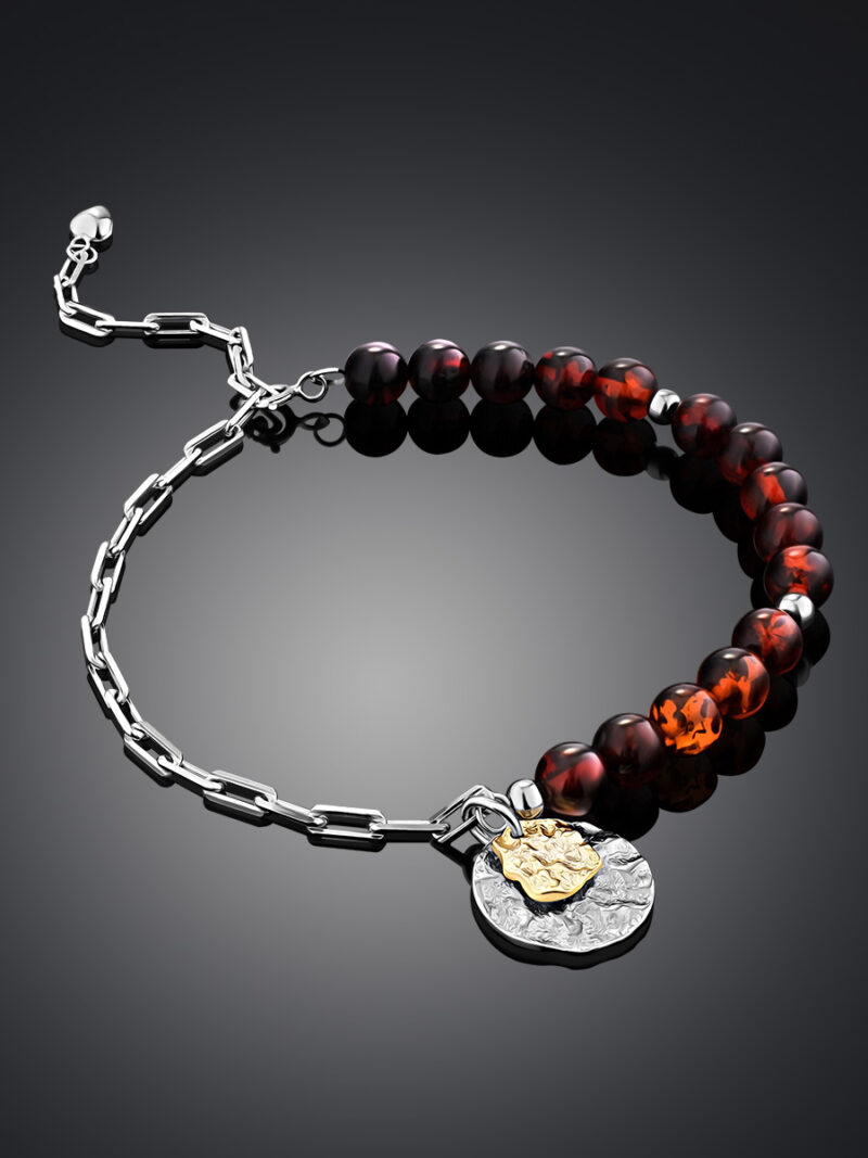 Boho style bracelet made of natural amber Palazzo from ifamore - Image 3