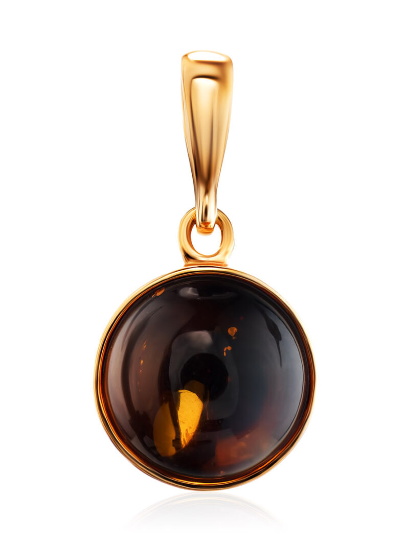 Bright pendant Sorbonne made of amber in two shades