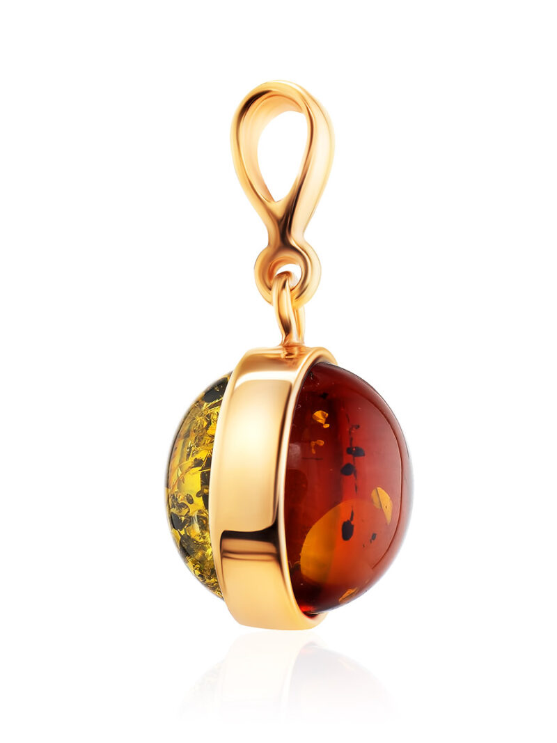 Bright pendant Sorbonne made of amber in two shades - Image 2