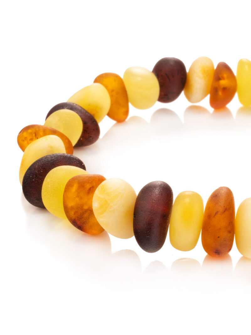 Baby's bracelet made of natural Baltic amber with soft polishing - Image 3