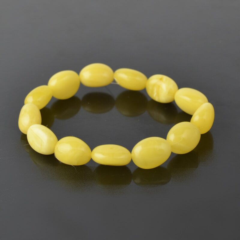 Matt Olive Baltic Amber Bracelet