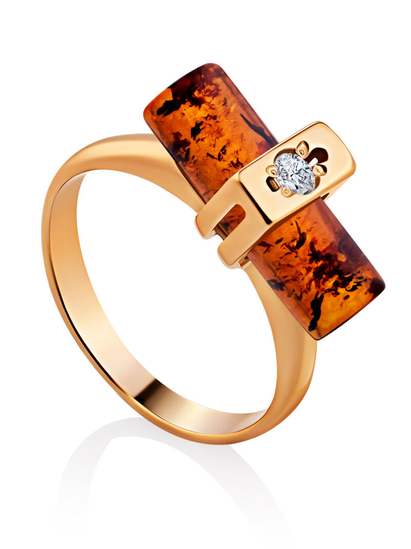 Delicate and stylish ring Scandinavia made of amber 21 - Image 2