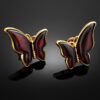 Delicate cherry amber stud earrings April - Image 3