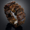 Flat bracelet with a healing effect made of dark amber Pompeii - Image 3