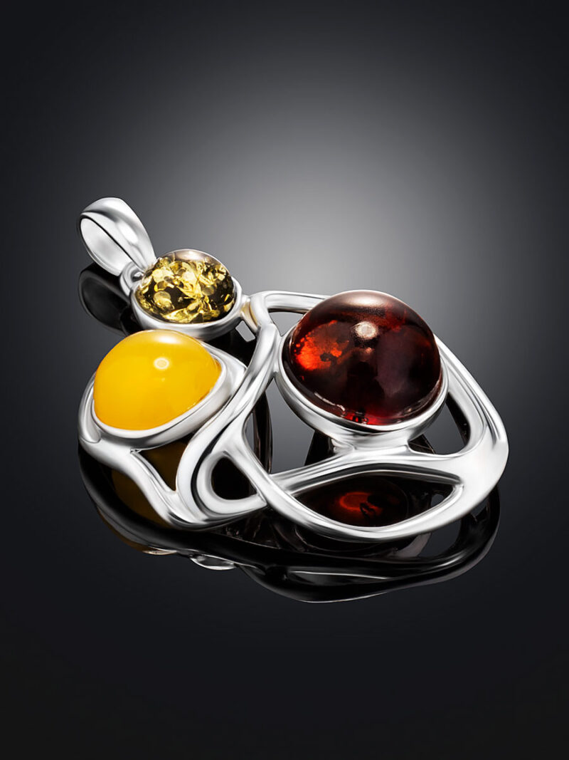 Original pendant made of multi-colored amber Portofino - Image 3