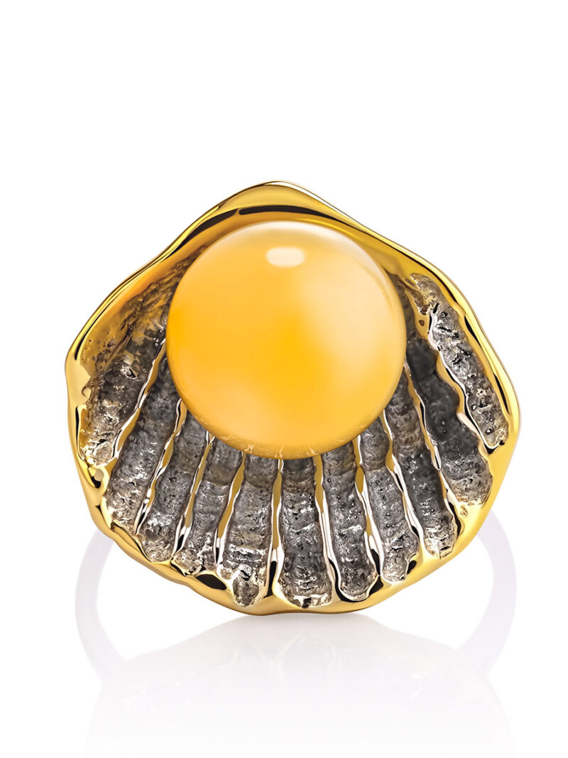 Original ring Shell with amber 20 - Image 4