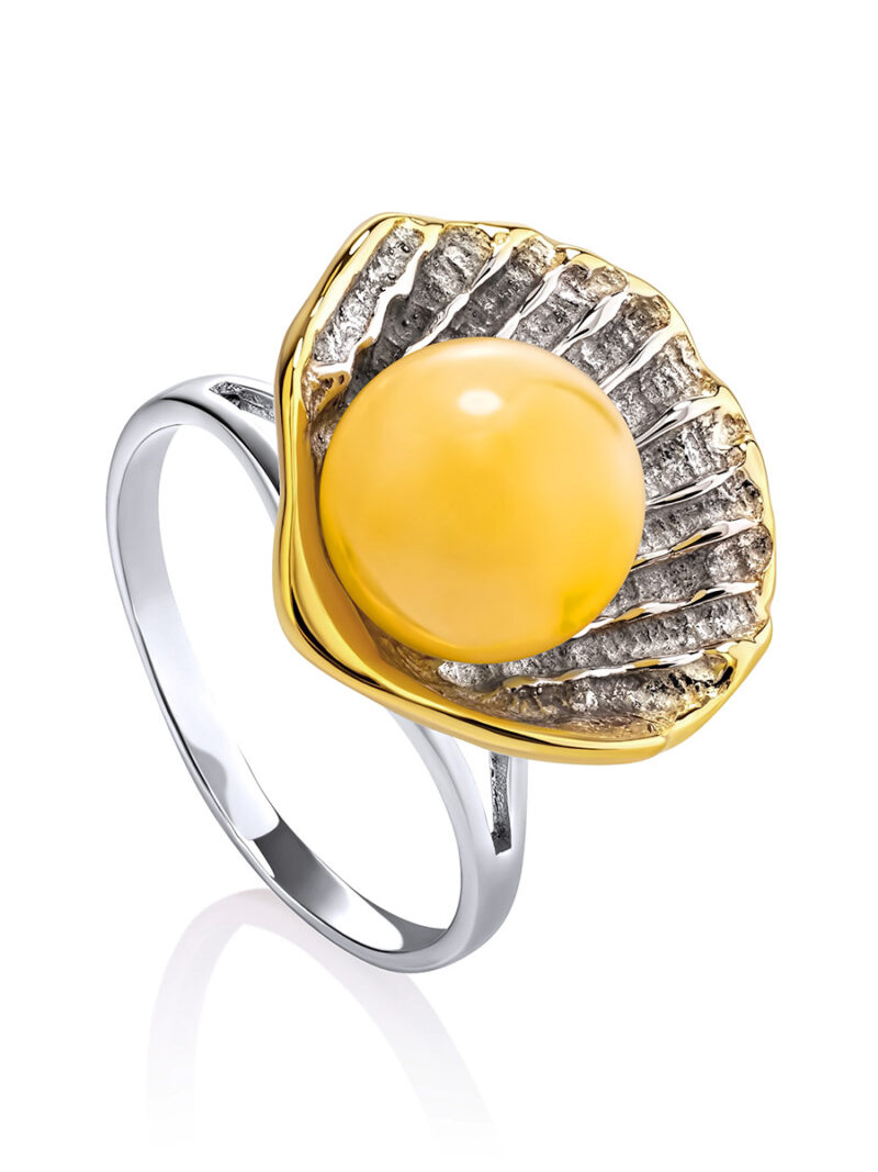 Original ring Shell with amber 20