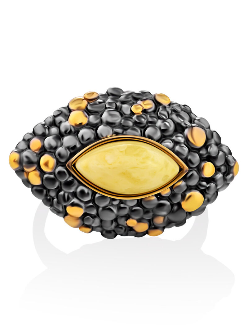 Stylish spectacular ring made of natural Baltic amber Rauschen 18.5 - Image 3