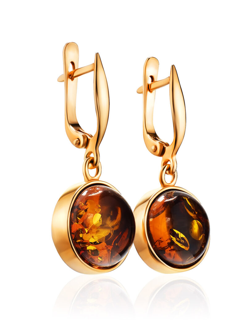 Unusual two-color amber earrings Sorbonne - Image 2