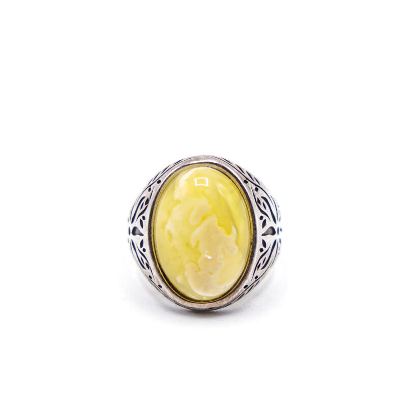 Yellow Baltic Amber Ring - Image 4