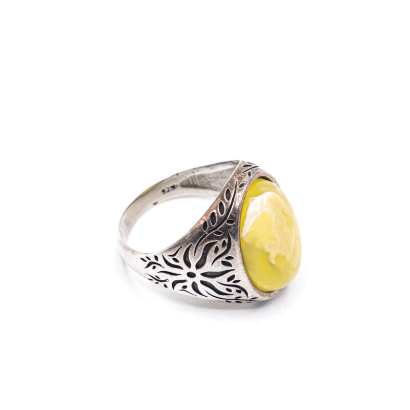 Yellow Baltic Amber Ring - Image 3