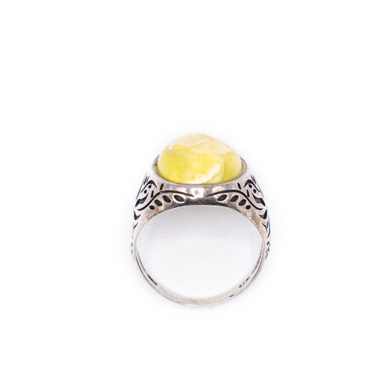 Yellow Baltic Amber Ring