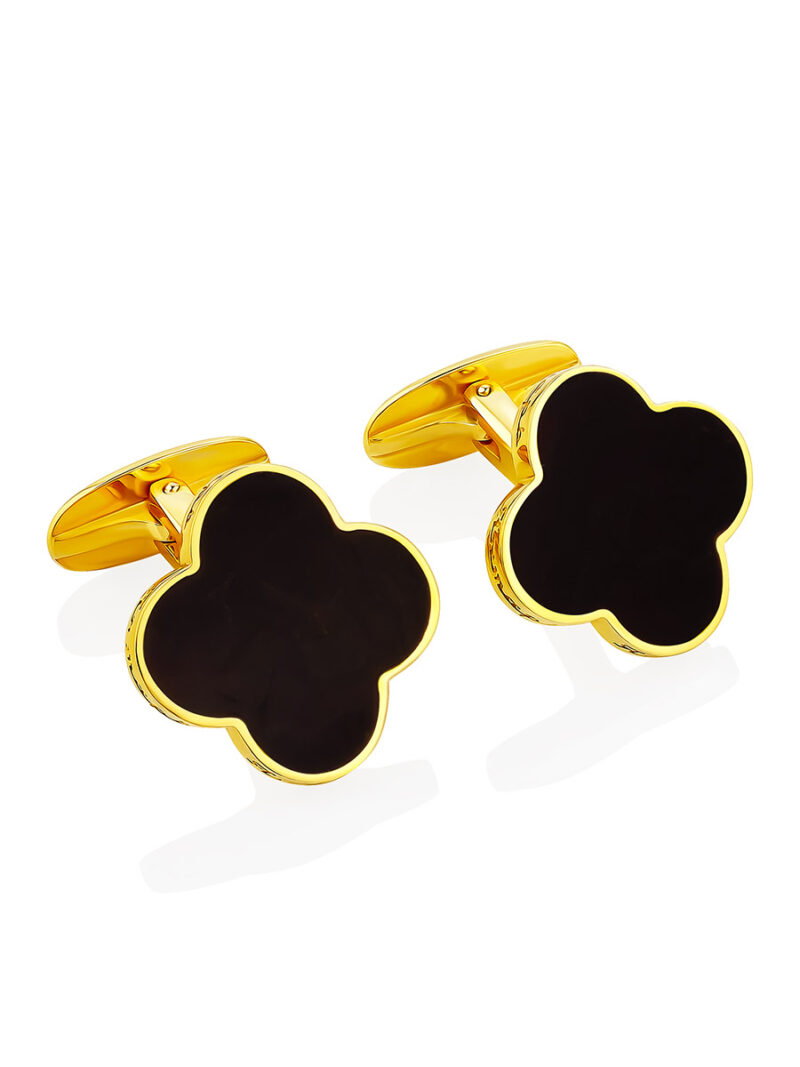 Bright cufflinks Monaco with dark cherry amber - Image 2