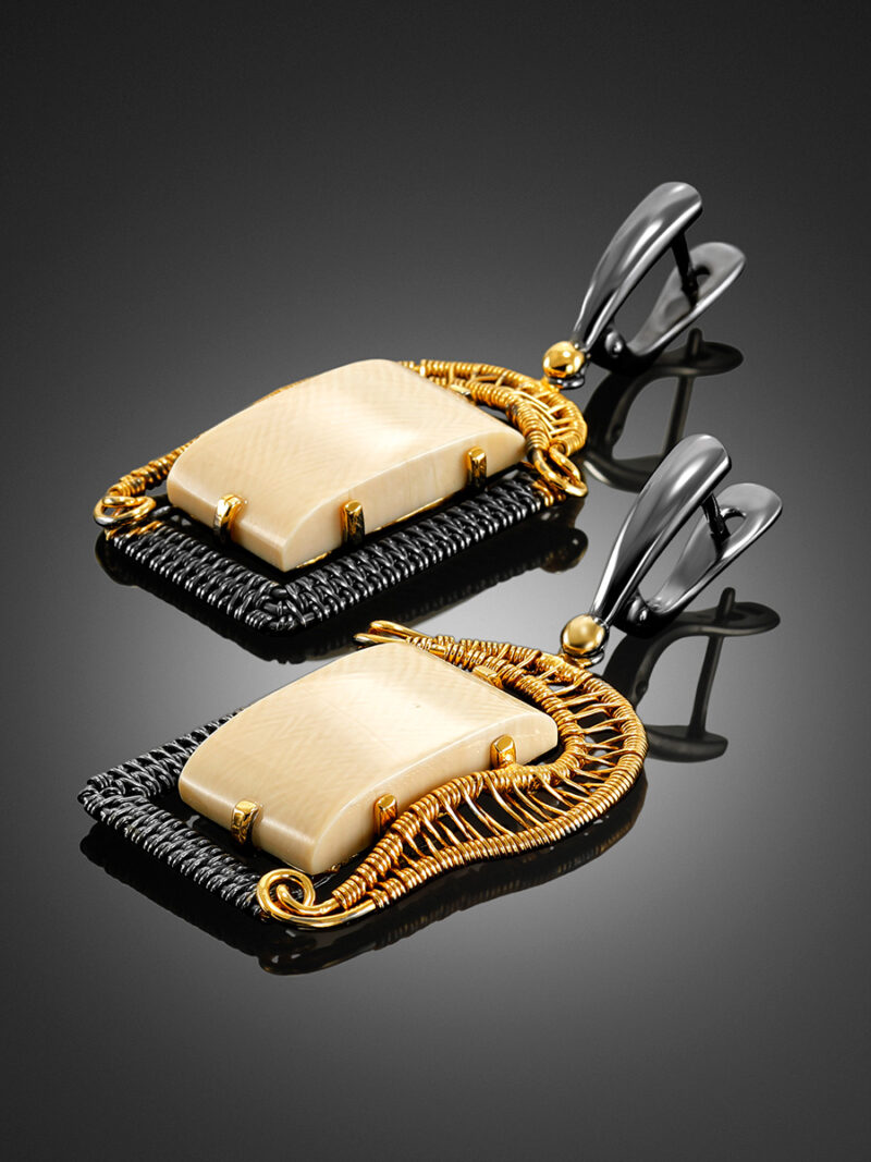 Stylish earrings with mammoth tusk Era - Image 2