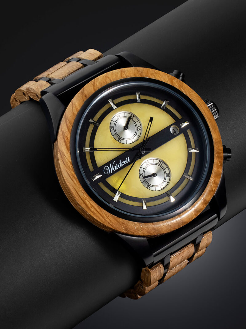 Men's Beer watch from Waidzeit Austria with a dial made of natural amber - Image 4