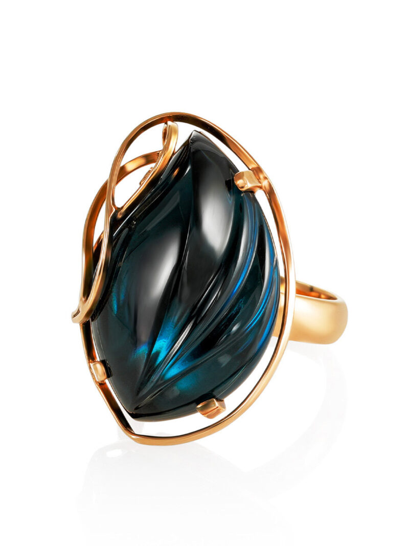 Bright elegant ring made of silver with topaz London Serenade - Image 2