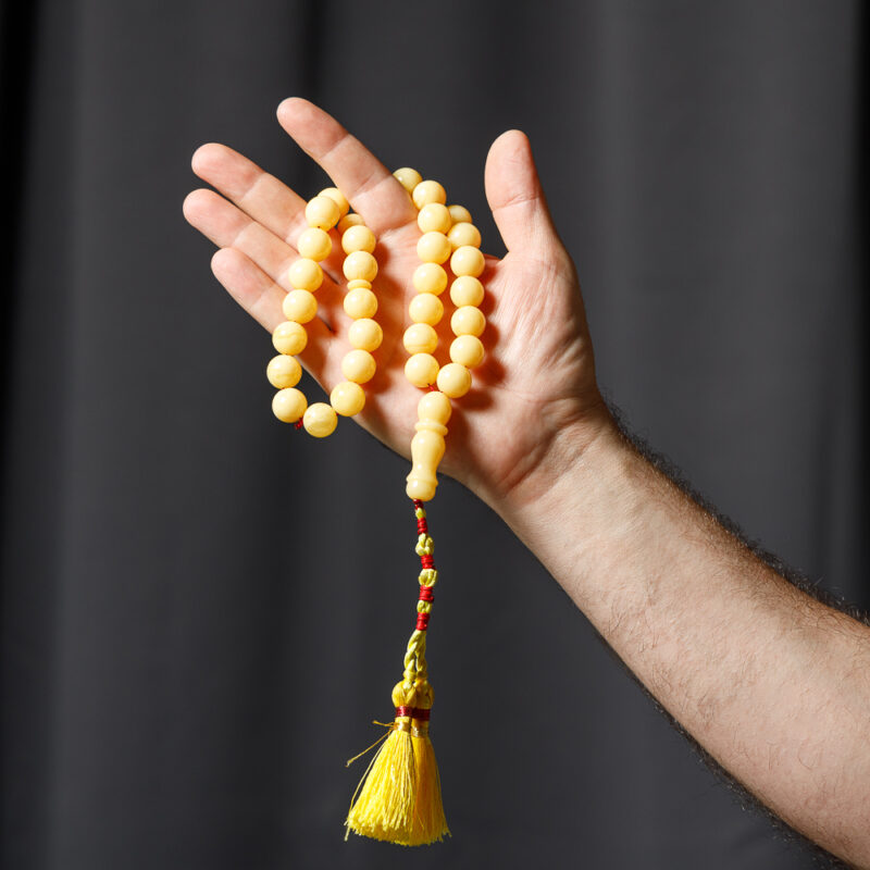 Pressed Baltic Amber rosary from Lithuania - Image 3