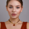 Choker necklace Jupiter with a ball pendant made of natural amber - Image 2