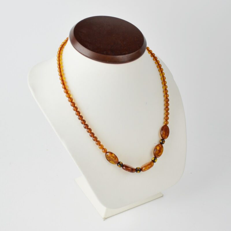 Natural polished cognac amber beads necklace - Image 2