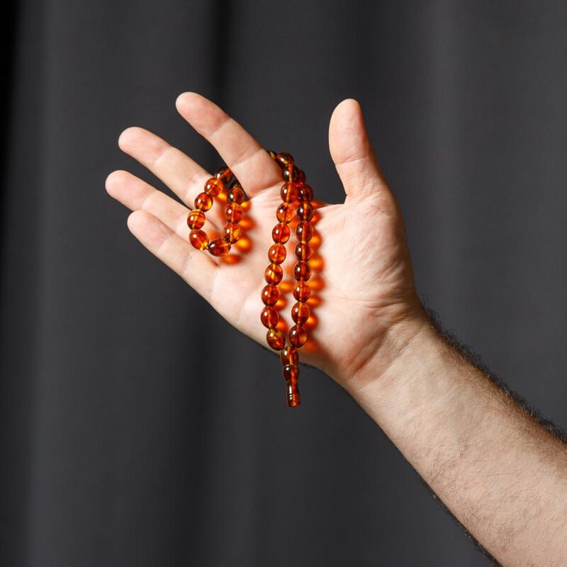 Natural Baltic Amber rosary beads from Lithuania - Image 3