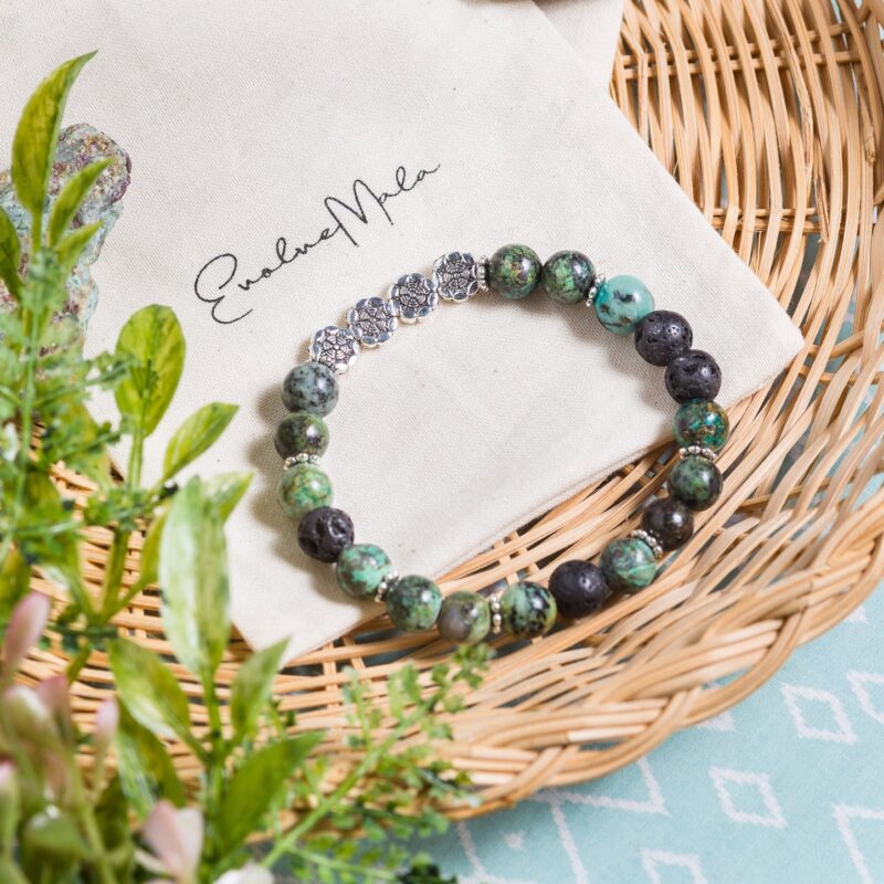 African Turquoise & Selenite 'Destiny' Bracelet - Image 2