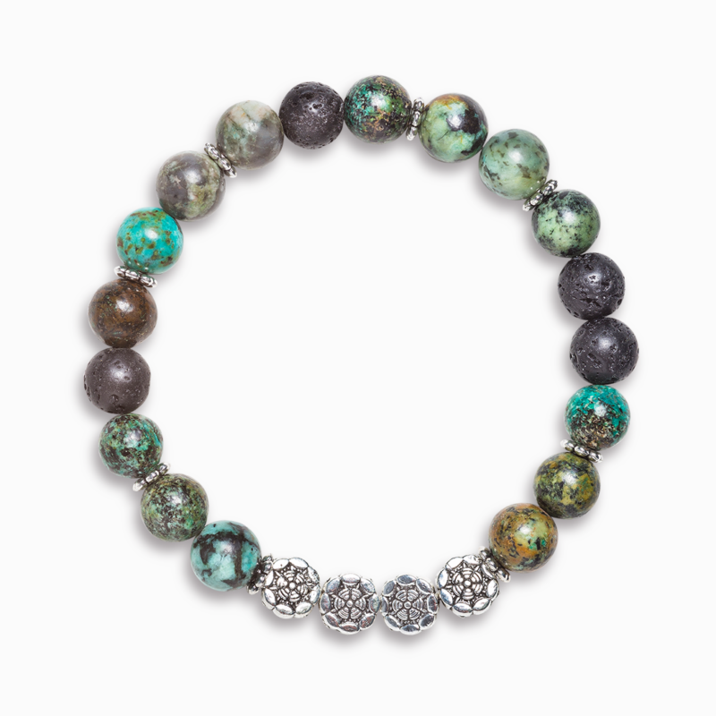 African Turquoise & Selenite 'Destiny' Bracelet