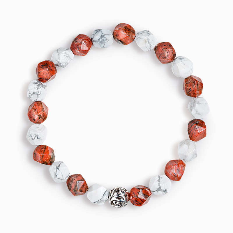 Howlite & Jasper 'Focus' Bracelet