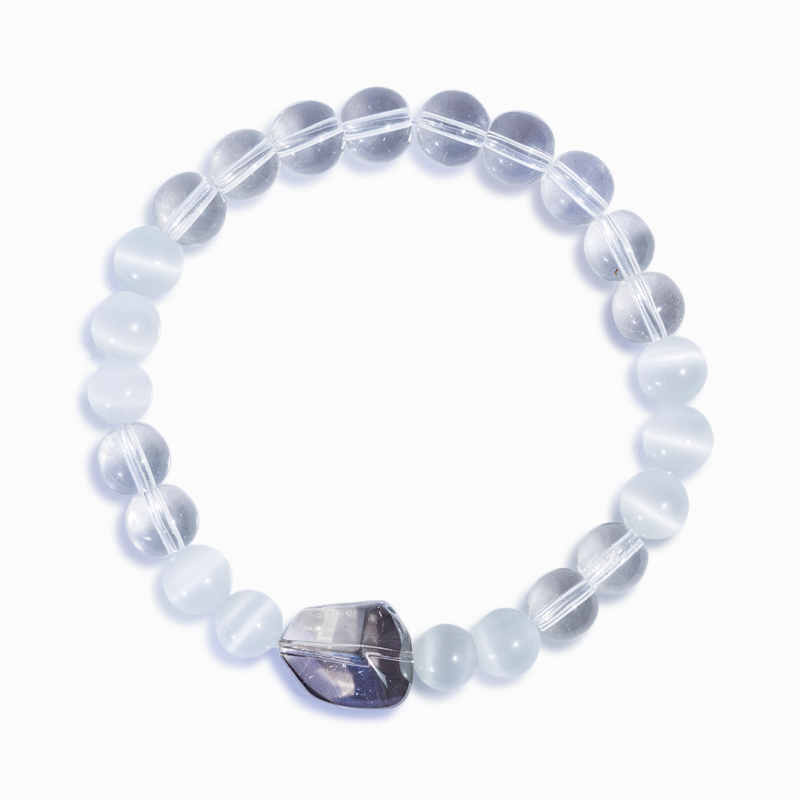 Clear Quartz & Selenite 'Fresh Start' Bracelet