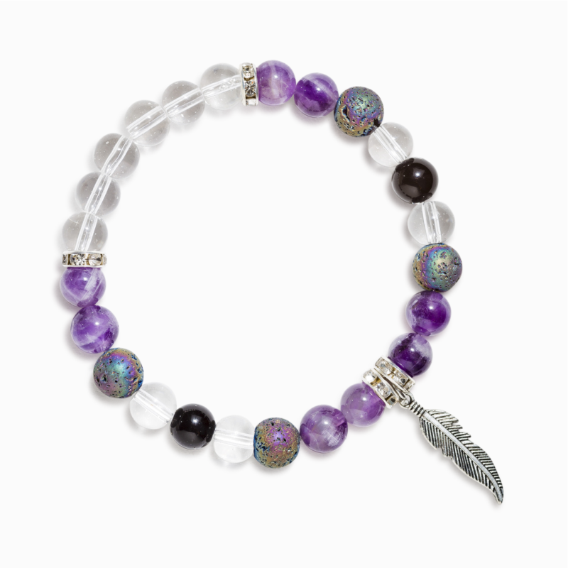 Amethyst & Clear Quartz 'Sweet Dreams' Bracelet