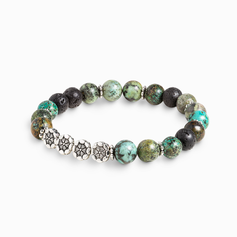 African Turquoise & Selenite 'Destiny' Bracelet - Image 4