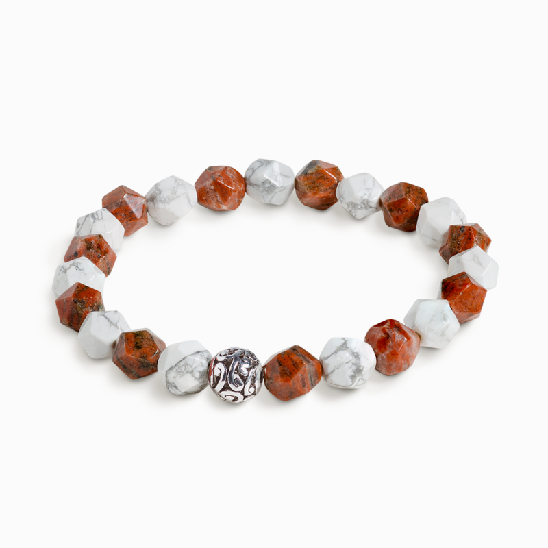 Howlite & Jasper 'Focus' Bracelet - Image 4