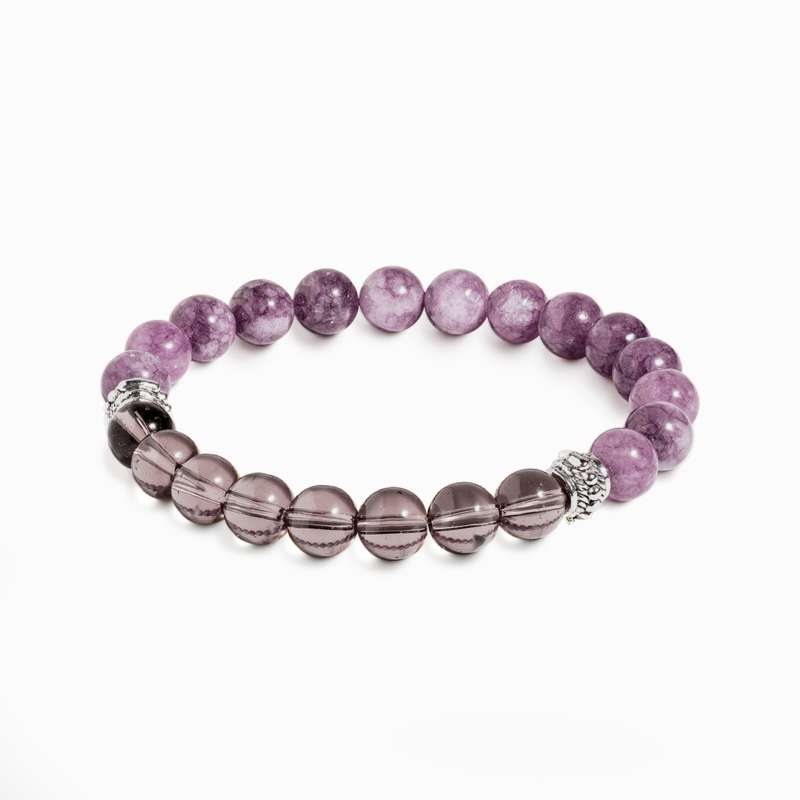 Lepidolite & Smoky Quartz 'Nurture' Bracelet - Image 4