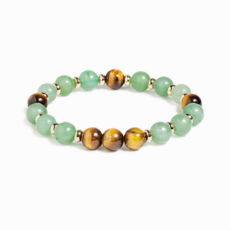 Green Aventurine & Tiger's Eye 'Optimism' Bracelet - Image 4