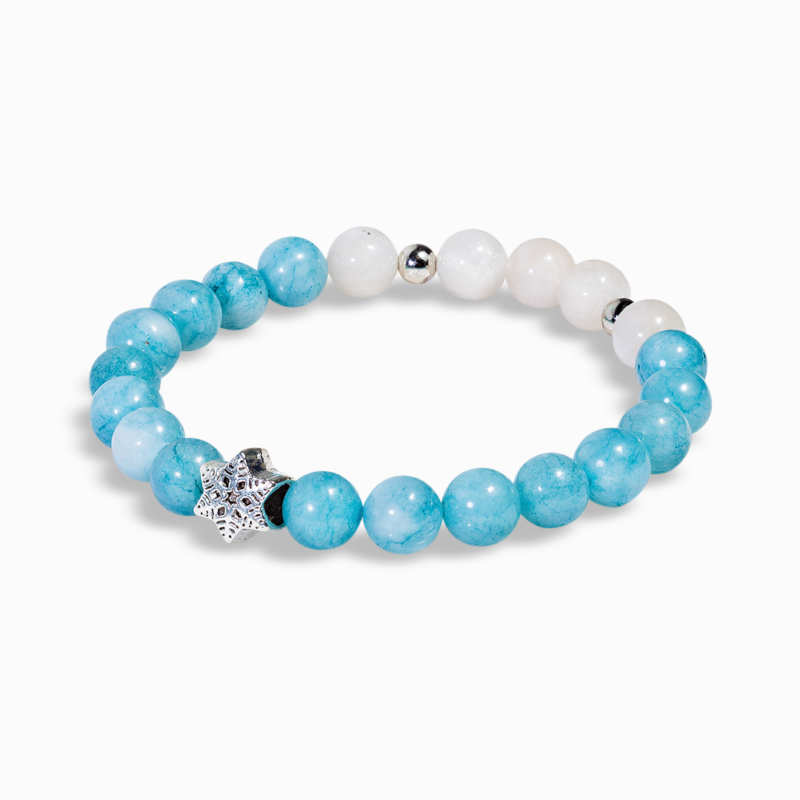 Aquamarine & Moonstone 'Snowflake' Bracelet - Image 4