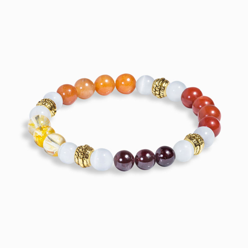 Carnelian & Selenite 'Wisdom' Bracelet - Image 4