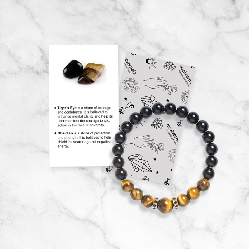 Obsidian & Tiger's Eye 'Courage' Bracelet - Image 5