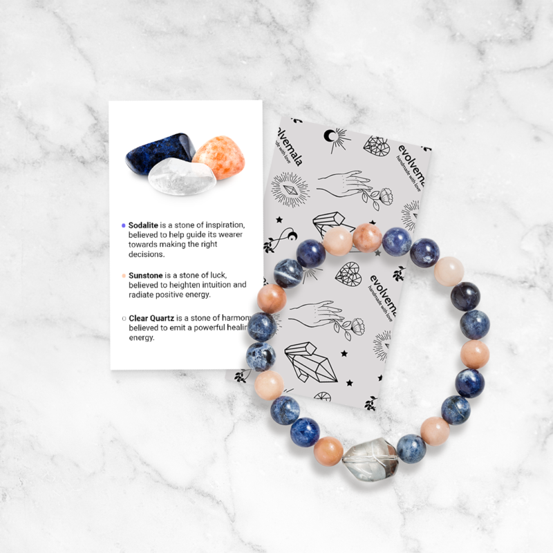 Sodalite & Sunstone 'Transformation' Bracelet - Image 5