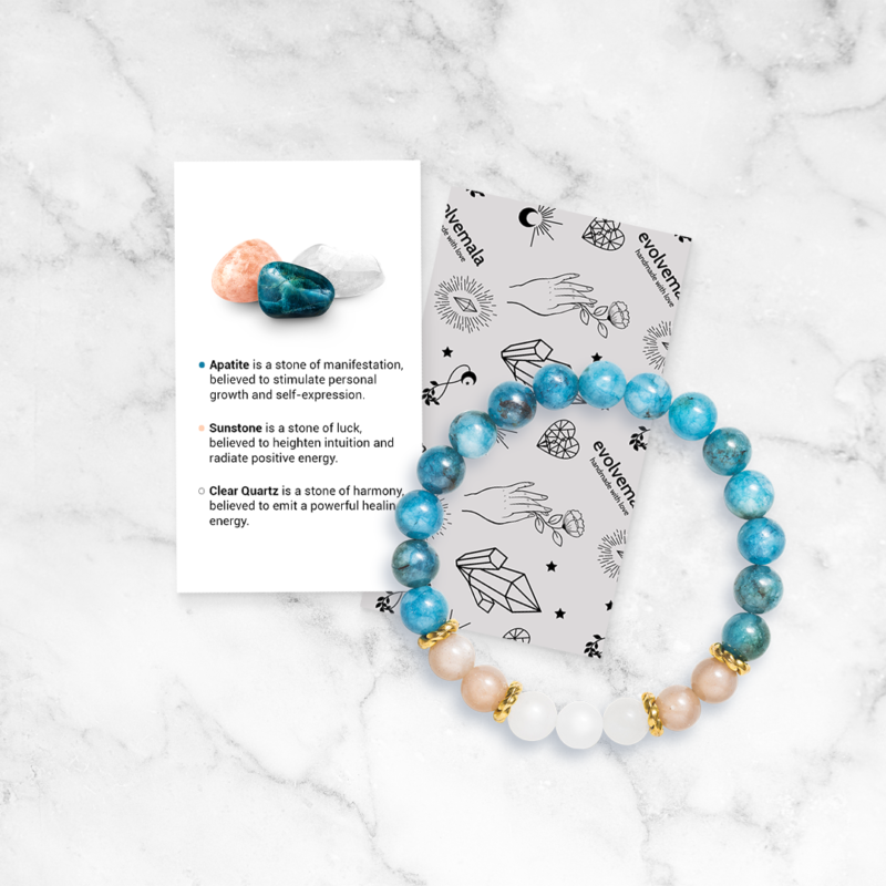 Apatite & Sunstone 'Self-Expression' Bracelet - Image 5